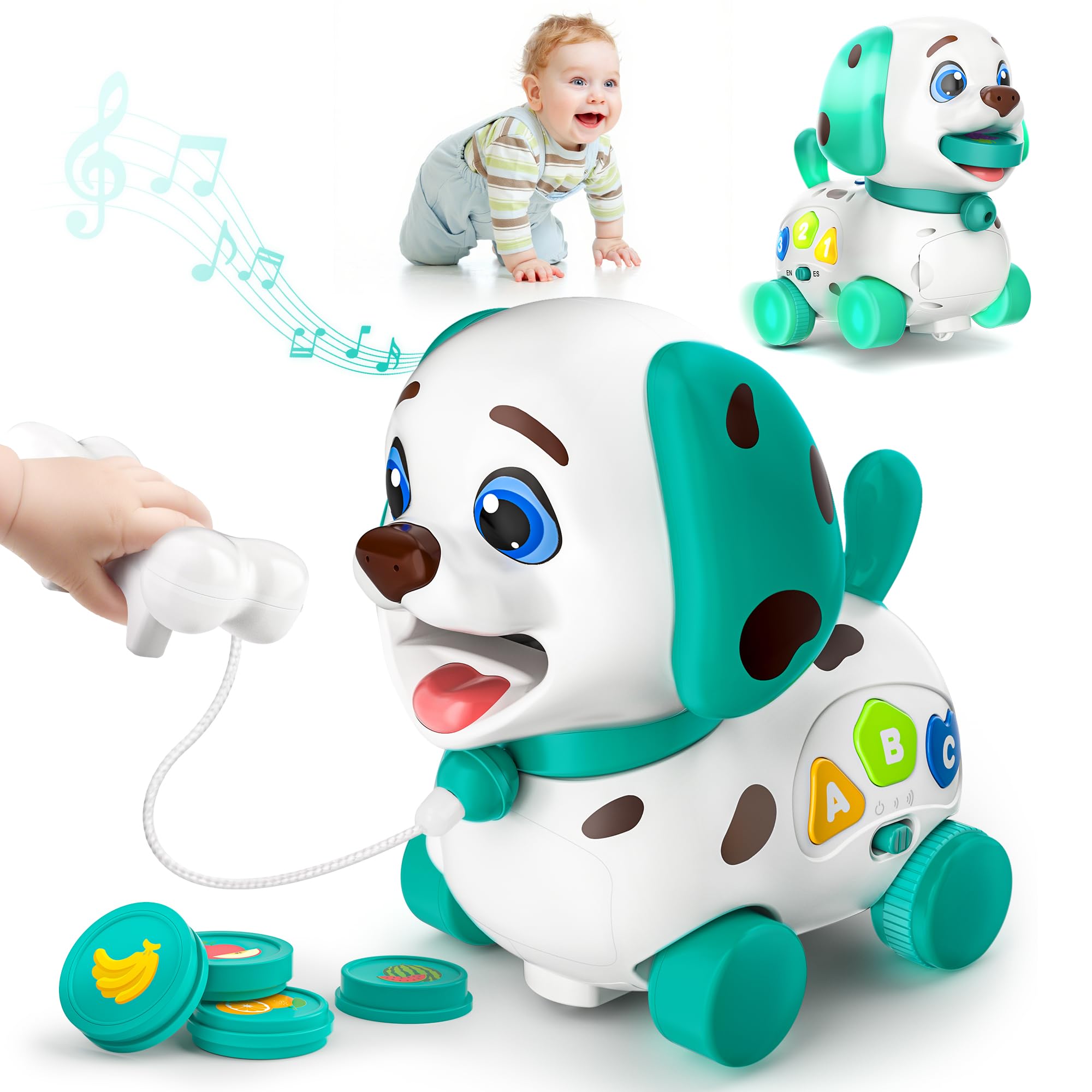 Musical Toys for 1 Year Old Girl Gifts, Bilingual Baby Toys 6-12-18 Months, First 1st Birthday Girl Gifts for Boy, Learning Educational Toddlers Puppy for 1 Year Old Boy Present